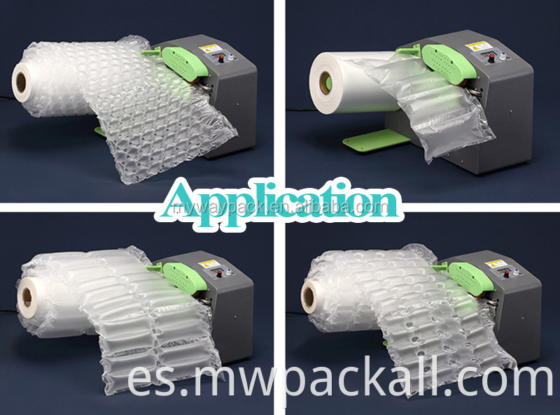 Máquina empacadora de bolsas de aire de escritorio de diferentes tamaños de máquina empacadora protectora de almohadas de aire